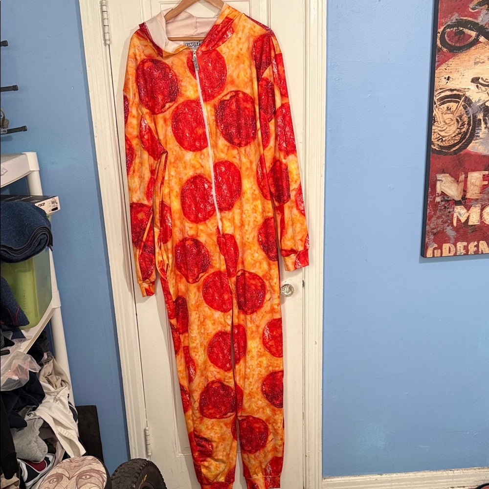 Pepperoni Pizza One Piece Adult Suit By Funziez